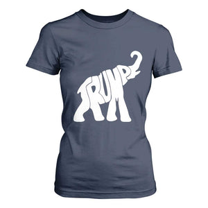 Trump 2024 Republican Elephant T Shirt For Women US 47th President TS02 Navy Print Your Wear