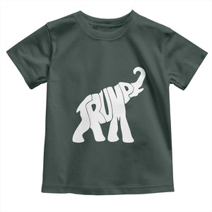 Trump 2024 Republican Elephant Toddler T Shirt US 47th President TS02 Dark Forest Green Print Your Wear