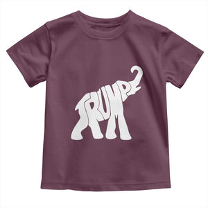 Trump 2024 Republican Elephant Toddler T Shirt US 47th President TS02 Maroon Print Your Wear