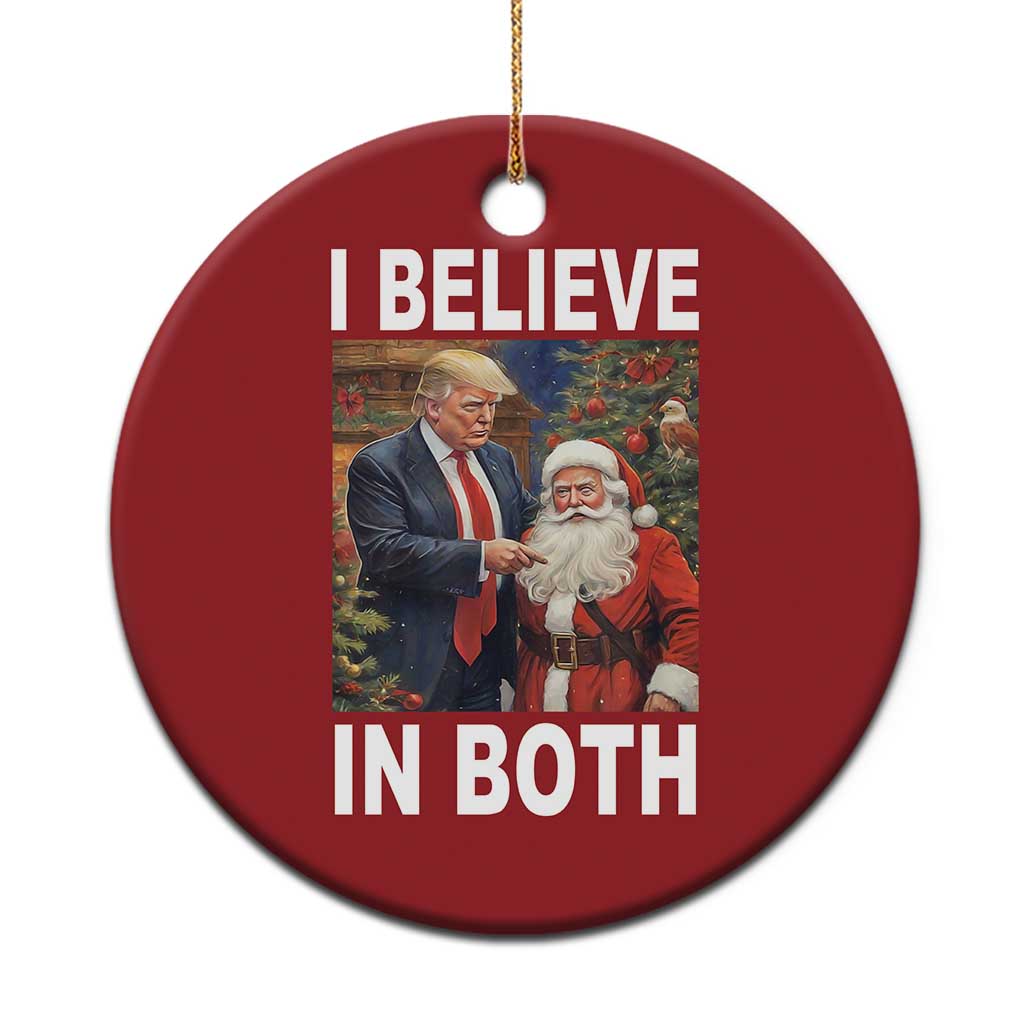 Funny Xmas Trump And Santa Christmas Ornament TS02 Print Your Wear