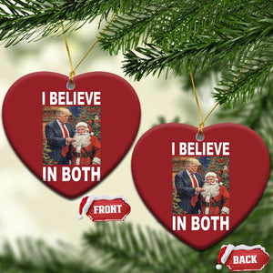 Funny Xmas Trump And Santa Christmas Ornament TS02 Heart Red Print Your Wear