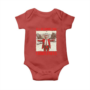 Christmas Trump Baby Onesie Ill Be Home For Xmas 2024 Donald Retro Vintage TS02 Red Print Your Wear