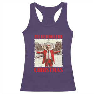 Christmas Trump Racerback Tank Top Ill Be Home For Xmas 2024 Donald Retro Vintage TS02 Purple Print Your Wear