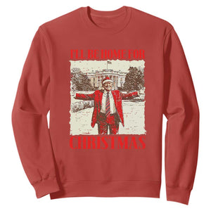 Christmas Trump Sweatshirt Ill Be Home For Xmas 2024 Donald Retro Vintage TS02 Red Print Your Wear