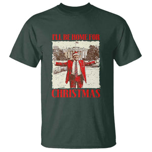 Christmas Trump T Shirt Ill Be Home For Xmas 2024 Donald Retro Vintage TS02 Dark Forest Green Print Your Wear