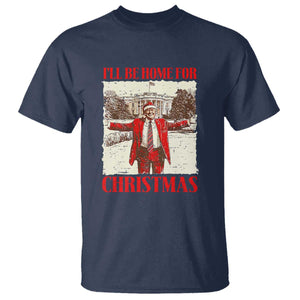 Christmas Trump T Shirt Ill Be Home For Xmas 2024 Donald Retro Vintage TS02 Navy Print Your Wear