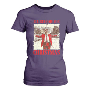 Christmas Trump T Shirt For Women Ill Be Home For Xmas 2024 Donald Retro Vintage TS02 Purple Print Your Wear