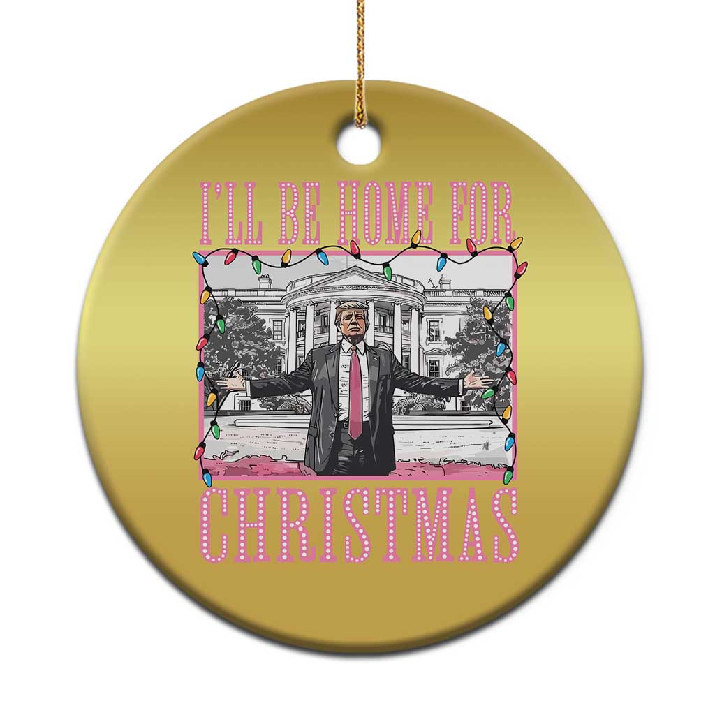 Xmas Trump Christmas Ornament I'll Be Home For Xmas Funny Santa Donald TS02 Print Your Wear