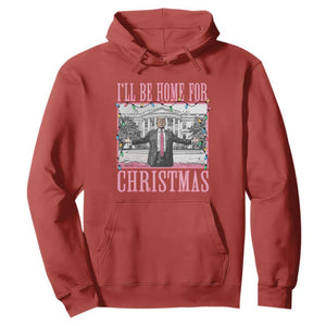 Christmas Trump Hoodie I'll Be Home For Xmas Funny Santa Donald TS02 Red Print Your Wear