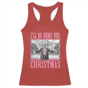 Christmas Trump Racerback Tank Top I'll Be Home For Xmas Funny Santa Donald TS02 Red Print Your Wear