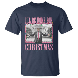 Christmas Trump T Shirt I'll Be Home For Xmas Funny Santa Donald TS02 Navy Print Your Wear