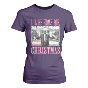 Christmas Trump T Shirt For Women I'll Be Home For Xmas Funny Santa Donald TS02 Purple Print Your Wear