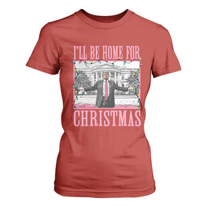 Christmas Trump T Shirt For Women I'll Be Home For Xmas Funny Santa Donald TS02 Red Print Your Wear