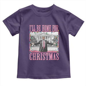 Christmas Trump Toddler T Shirt I'll Be Home For Xmas Funny Santa Donald TS02 Purple Print Your Wear