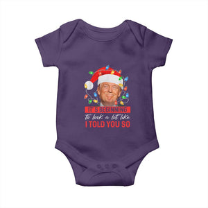 Christmas Trump Baby Onesie It's Beginning To Look A Lot Like I Told You So Funny Xmas TS02 Purple Print Your Wear