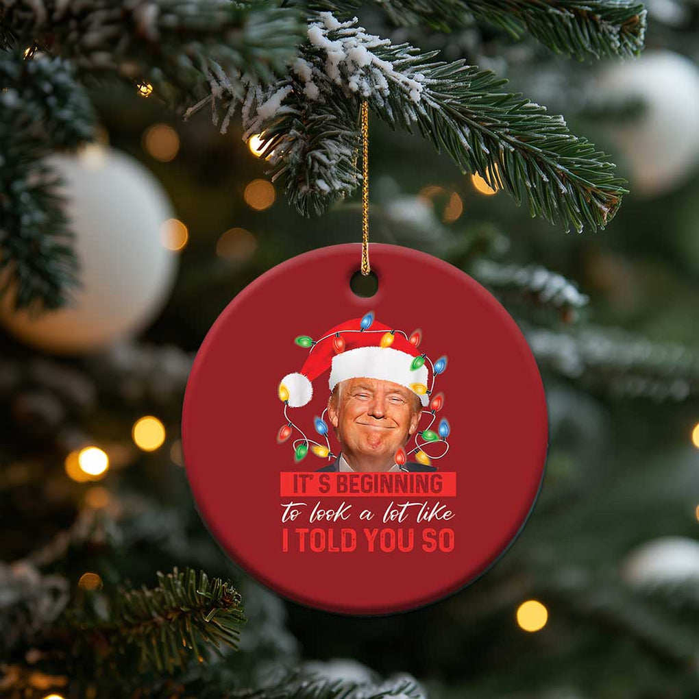 Xmas Trump Christmas Ornament It's Beginning To Look A Lot Like I Told You So Funny Xmas TS02 Print Your Wear