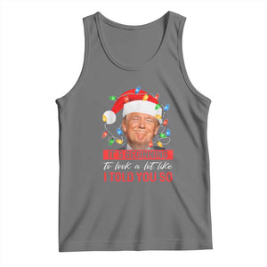 Christmas Trump Tank Top It's Beginning To Look A Lot Like I Told You So Funny Xmas TS02 Black Heather Print Your Wear