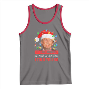 Christmas Trump Tank Top It's Beginning To Look A Lot Like I Told You So Funny Xmas TS02 Deep Heather Red Print Your Wear