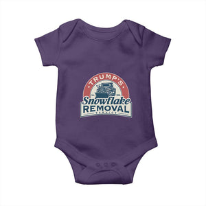 Christmas Trump Baby Onesie Snowflake Removal Service Funny Xmas 2024 TS02 Purple Print Your Wear