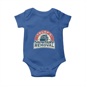 Christmas Trump Baby Onesie Snowflake Removal Service Funny Xmas 2024 TS02 Royal Blue Print Your Wear