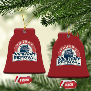 Xmas Trump Christmas Ornament Snowflake Removal Service Funny Xmas 2024 TS02 Bell Flake Red Print Your Wear