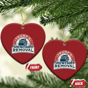 Xmas Trump Christmas Ornament Snowflake Removal Service Funny Xmas 2024 TS02 Heart Red Print Your Wear