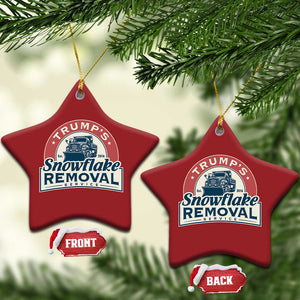 Xmas Trump Christmas Ornament Snowflake Removal Service Funny Xmas 2024 TS02 Star Red Print Your Wear