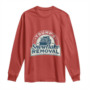 Christmas Trump Long Sleeve Shirt Snowflake Removal Service Funny Xmas 2024 TS02 Red Print Your Wear