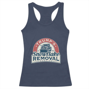 Christmas Trump Racerback Tank Top Snowflake Removal Service Funny Xmas 2024 TS02 Navy Print Your Wear