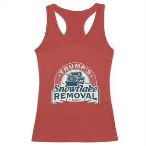 Christmas Trump Racerback Tank Top Snowflake Removal Service Funny Xmas 2024 TS02 Red Print Your Wear