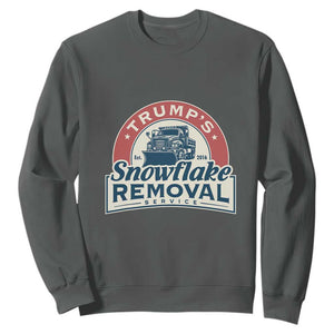 Christmas Trump Sweatshirt Snowflake Removal Service Funny Xmas 2024 TS02 Dark Heather Print Your Wear