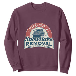 Christmas Trump Sweatshirt Snowflake Removal Service Funny Xmas 2024 TS02 Maroon Print Your Wear