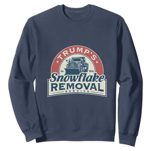 Christmas Trump Sweatshirt Snowflake Removal Service Funny Xmas 2024 TS02 Navy Print Your Wear