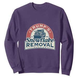 Christmas Trump Sweatshirt Snowflake Removal Service Funny Xmas 2024 TS02 Purple Print Your Wear