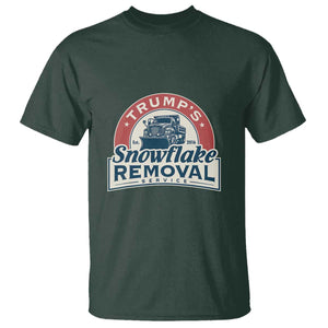 Christmas Trump T Shirt Snowflake Removal Service Funny Xmas 2024 TS02 Dark Forest Green Print Your Wear