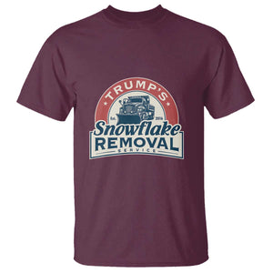 Christmas Trump T Shirt Snowflake Removal Service Funny Xmas 2024 TS02 Maroon Print Your Wear