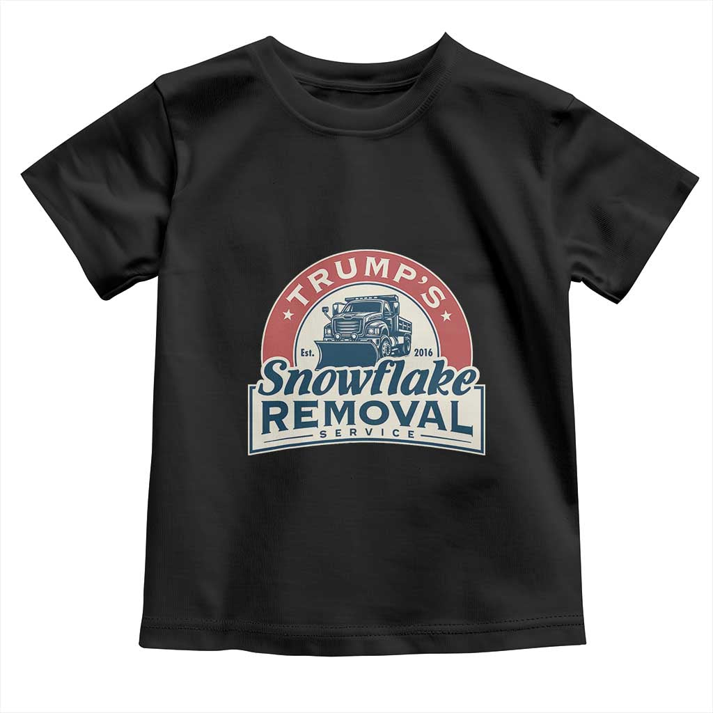 Christmas Trump Toddler T Shirt Snowflake Removal Service Funny Xmas 2024 TS02 Black Print Your Wear