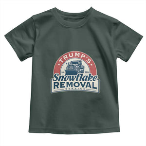 Christmas Trump Toddler T Shirt Snowflake Removal Service Funny Xmas 2024 TS02 Dark Forest Green Print Your Wear