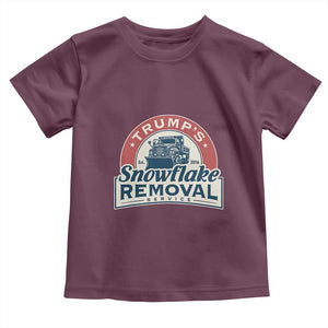 Christmas Trump Toddler T Shirt Snowflake Removal Service Funny Xmas 2024 TS02 Maroon Print Your Wear