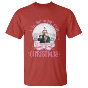 Christmas Trump T Shirt I'll Be Home For Xmas Retro Vintage Pink Coquette Bow TS02 Red Print Your Wear