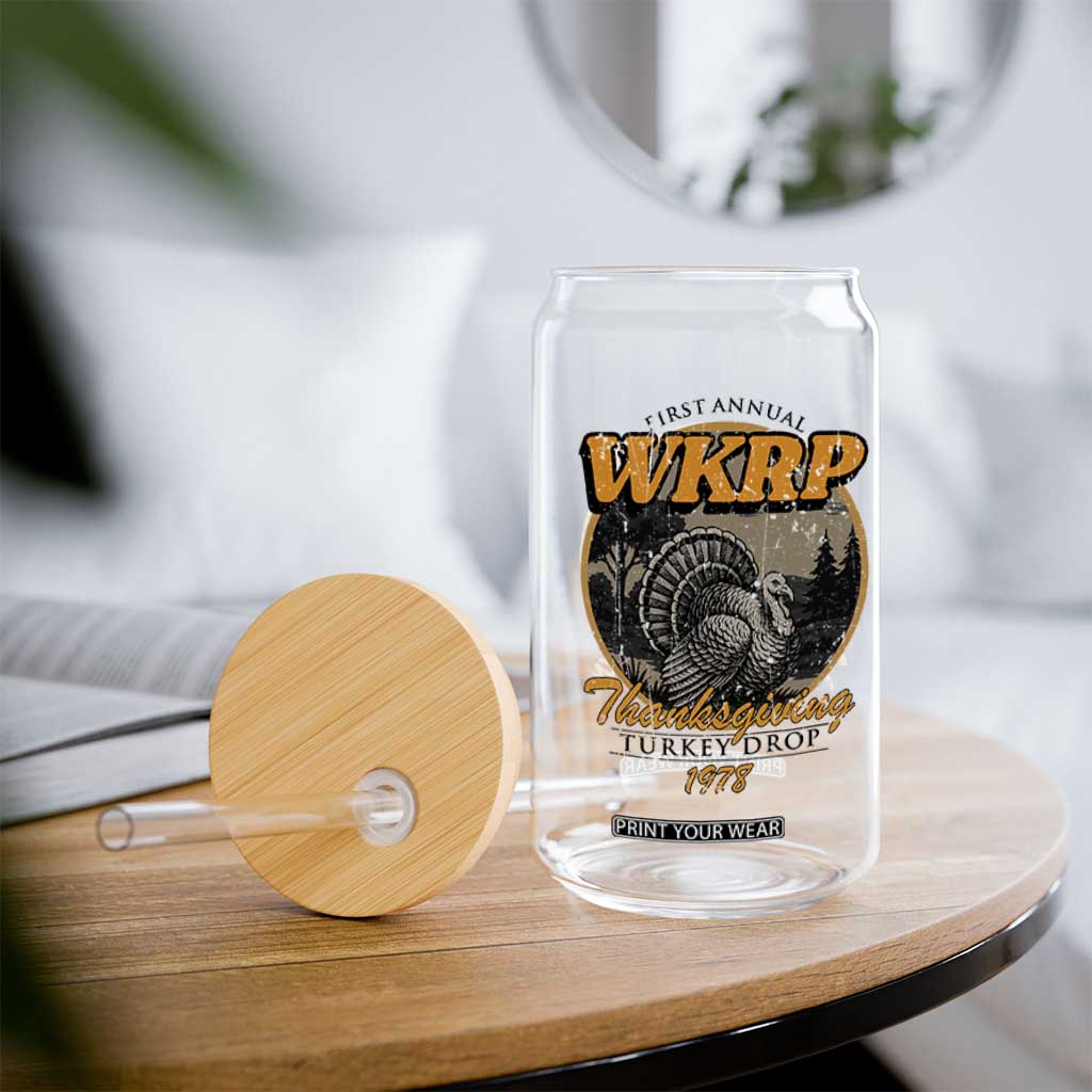 Retro WKRP Thanksgiving Turkey Drop 1978 Glass Can Distressed Vintage Holiday TS02 Print Your Wear
