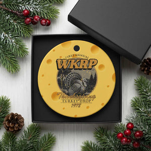 Retro WKRP Thanksgiving Turkey Drop 1978 Ceramic Ornament Distressed Vintage Holiday TS02 1pc Yellow Cheese Print Your Wear