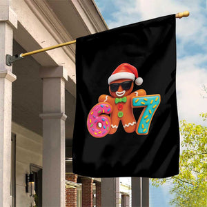 Funny 67 Meme Gingerbread Donut Garden Flag Cool Christmas Cookie Six Seven Santa Hat Sprinkles TS02 Print Your Wear