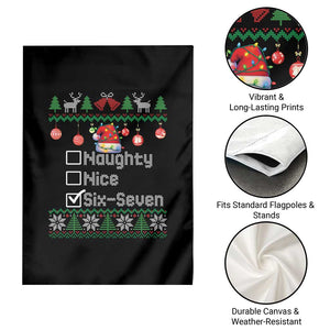Funny 67 Christmas Checklist Garden Flag Naughty Nice Six Seven Meme Holiday TS02 Print Your Wear