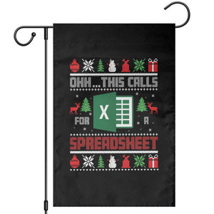 This Calls for a Spreadsheet Christmas Garden Flag Funny Excel Xmas Gift for Data Nerds Accountants TS02 Black Print Your Wear