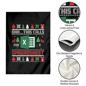 This Calls for a Spreadsheet Christmas Garden Flag Funny Excel Xmas Gift for Data Nerds Accountants TS02 Print Your Wear