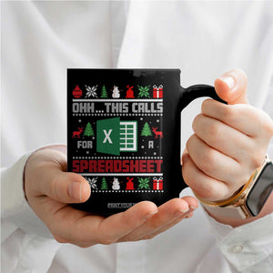 This Calls for a Spreadsheet Christmas Coffee Mug Funny Excel Xmas Gift for Data Nerds Accountants TS02 Print Your Wear