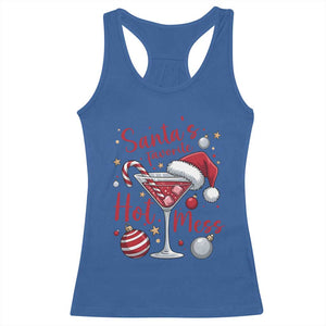 Funny Santa Favorite Hot Mess Racerback Tank Top Christmas Drinking Cocktail Lover TS02 Royal Blue Print Your Wear