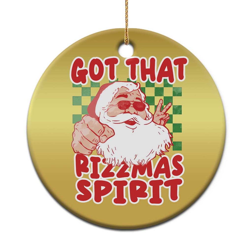 Funny Santa Rizz Xmas Christmas Ornament Got That Rizzmas Spirit Retro Groovy TS02 Print Your Wear