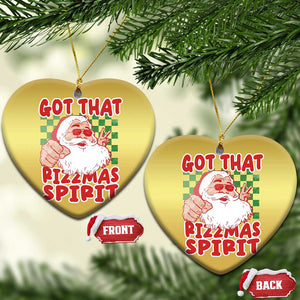 Funny Santa Rizz Xmas Christmas Ornament Got That Rizzmas Spirit Retro Groovy TS02 Heart Gold Print Your Wear